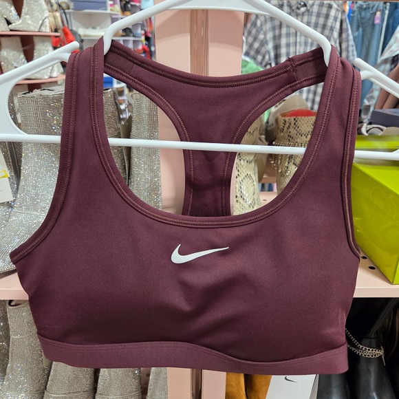Nike Other - Nike Womens Swoosh Medium Support Dri-FIT Racerback Sports Bra Burgundy M